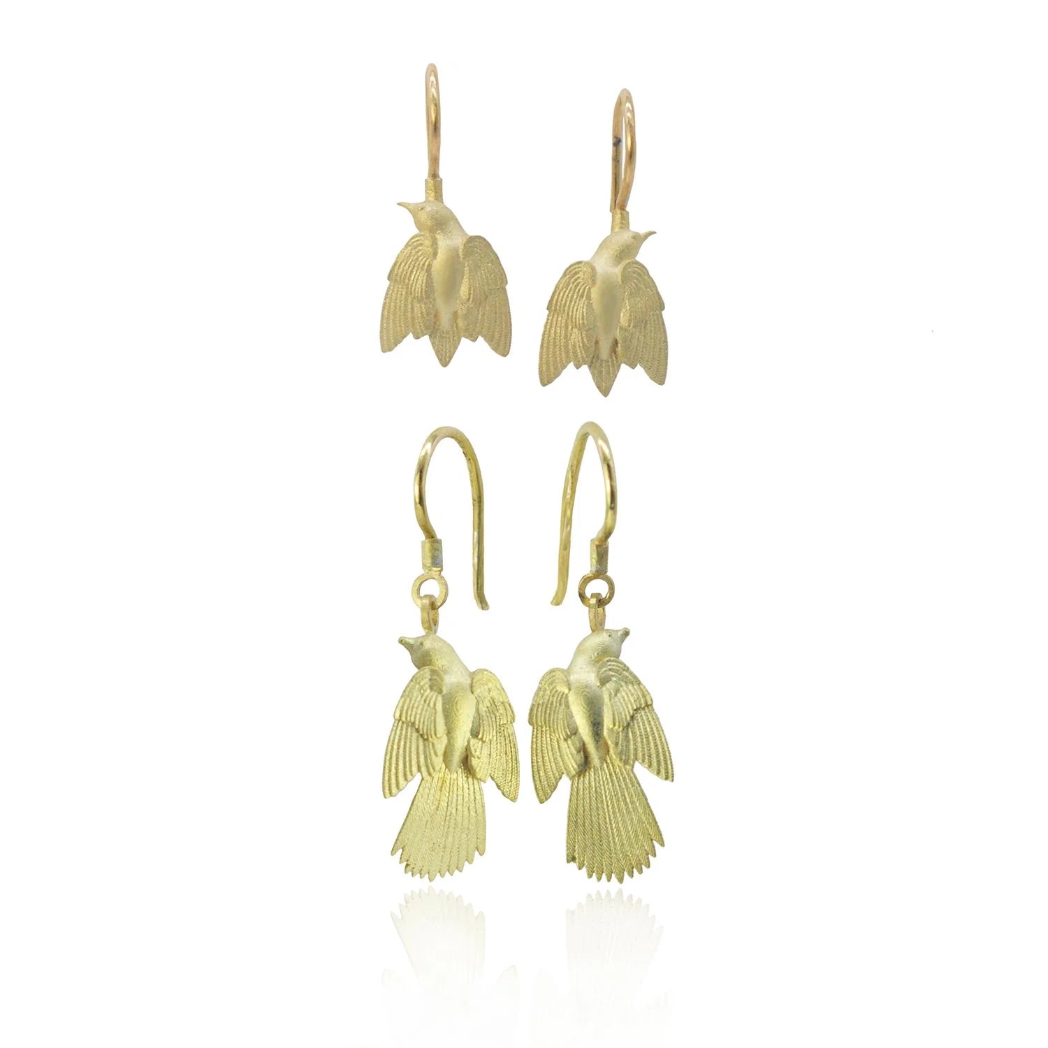 Gold Bird Earrings