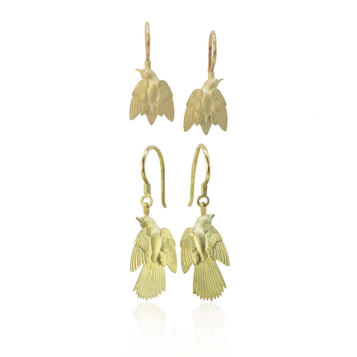 Gold Bird Earrings