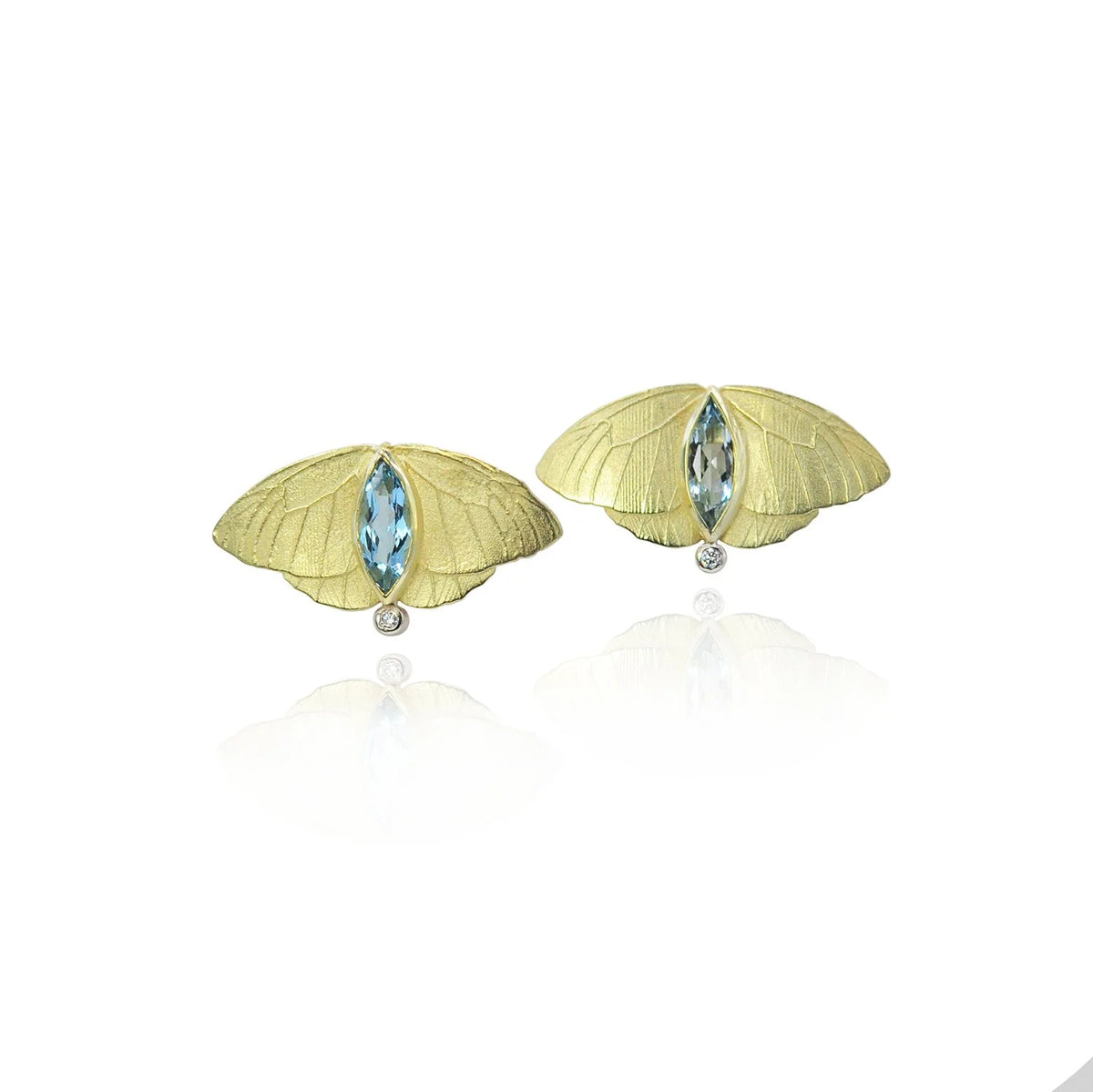 Large Gold Butterfly Earrings  | Rebecca Myers Collection