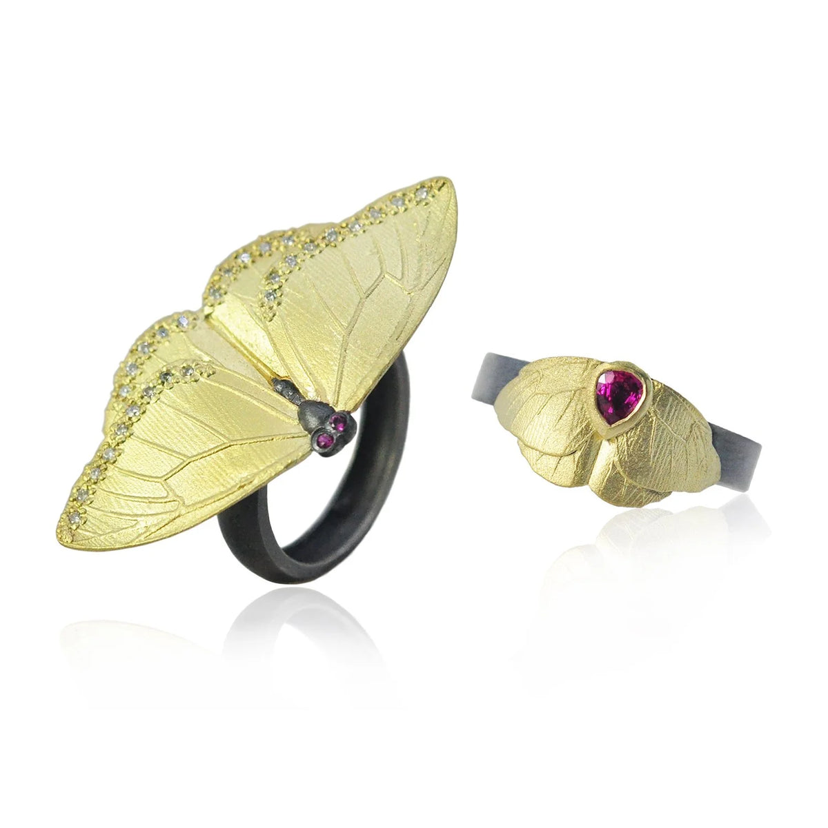 Gold Butterfly Rings 1 | Rebecca Myers Collection