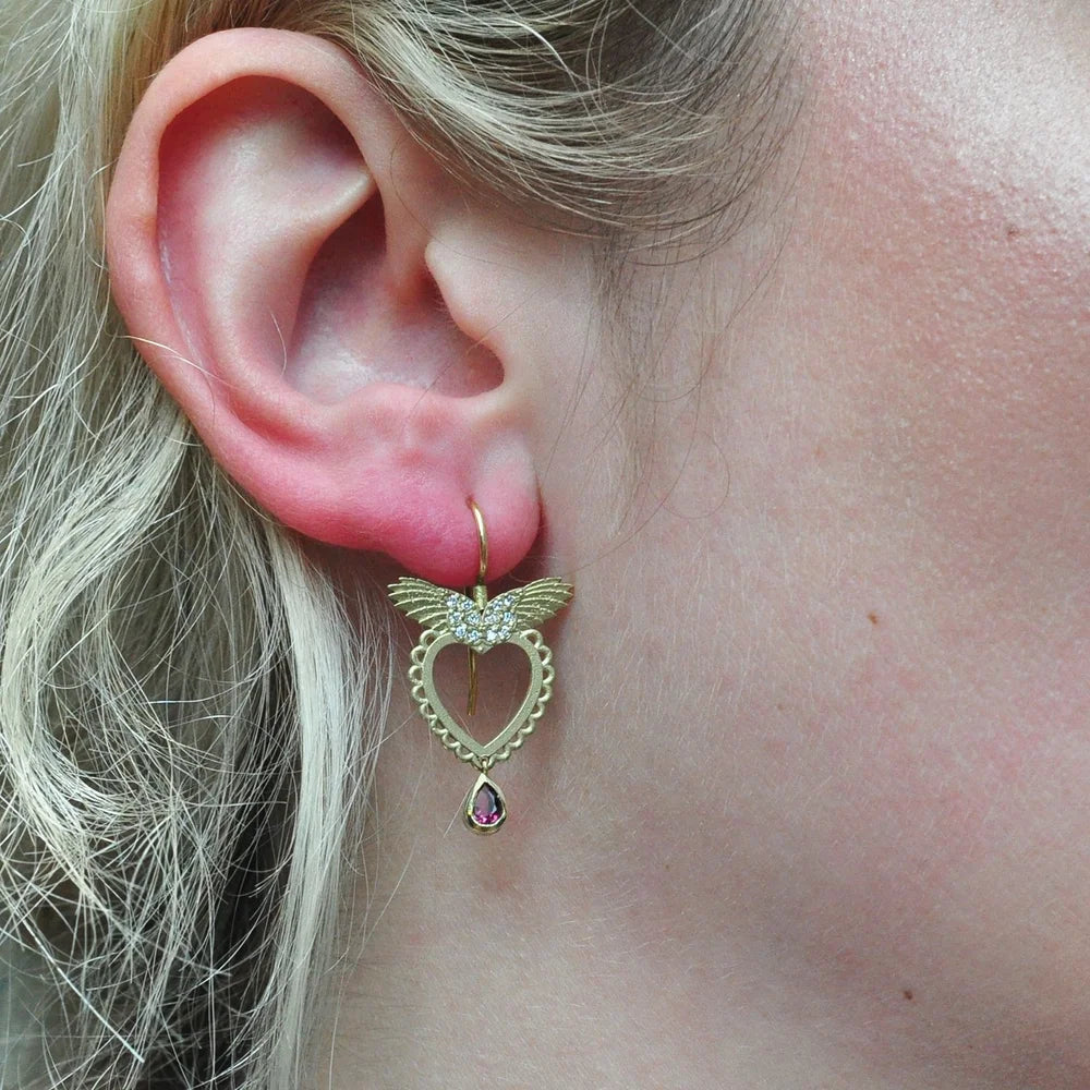 Flying Heart Earrings | Rebecca Myers Collection