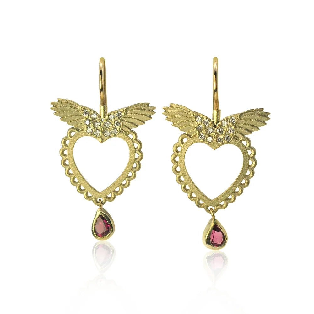 Flying Heart Earrings | Rebecca Myers Collection