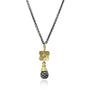 Gold Hydrangea and Pave Diamond Teardrop Necklace and Earrings 2 | Rebecca Myers Collection