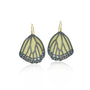 Gold & Silver Monarch Wing Earrings with Scattered Diamonds | Rebecca Myers Collection