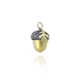 Gold, Silver, & Diamond Acorn, large pendant only | Rebecca Myers Collection