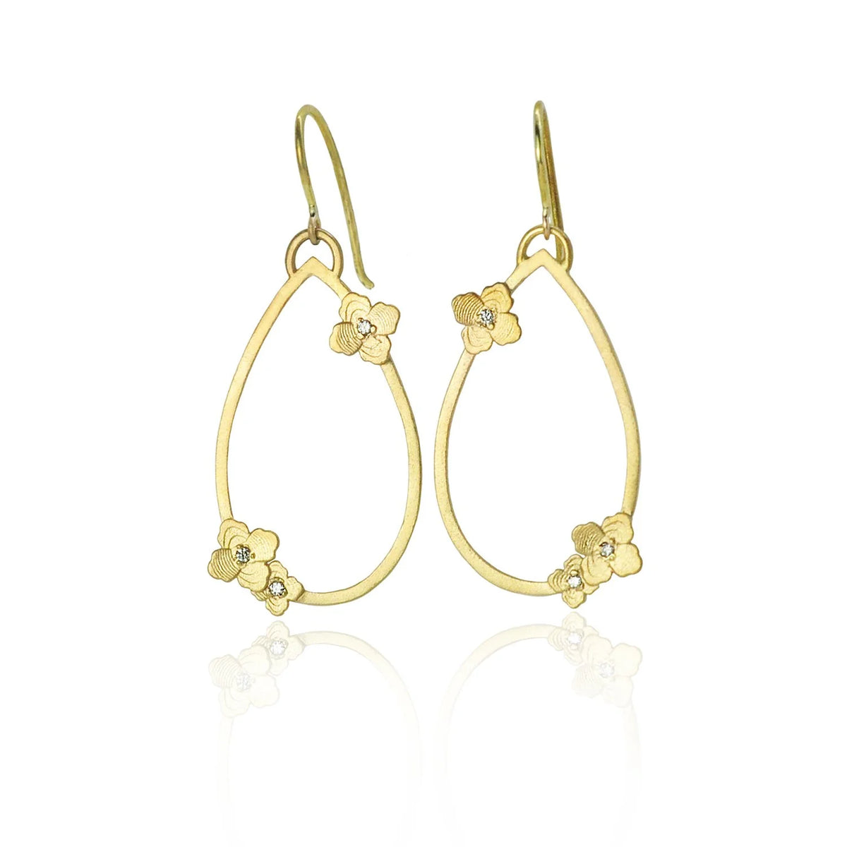 Gold Hydrangea Earrings | Rebecca Myers Collection