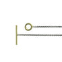 Gold Toggle Clasp on Oxi Silver Chain | Rebecca Myers Collection