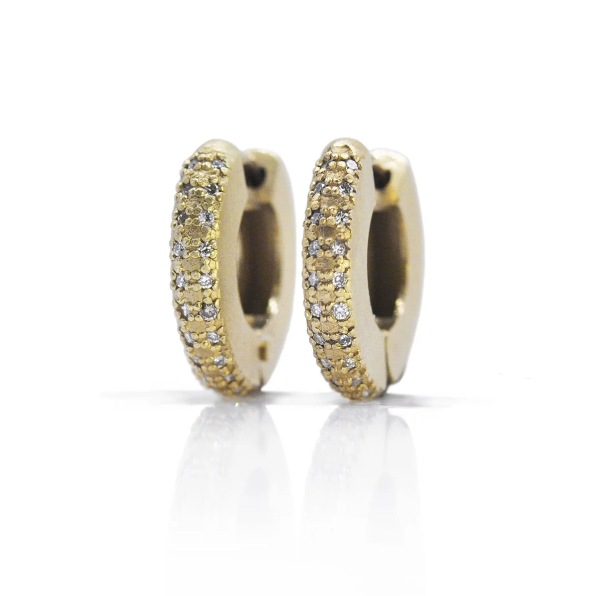Petite Fairy Dust or Striped Hoop Earrings on Posts | Rebecca Myers Collection