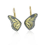 Gold & Silver Monarch Butterfly Full Wing Earrings | Rebecca Myers Collection