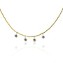 Halo Gold Tube and Bezel Set Natural and White Diamond Necklaces | Rebecca Myers Collection