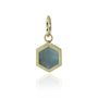 Hexagonal Aquamarine Slice Charm | Rebecca Myers Collection