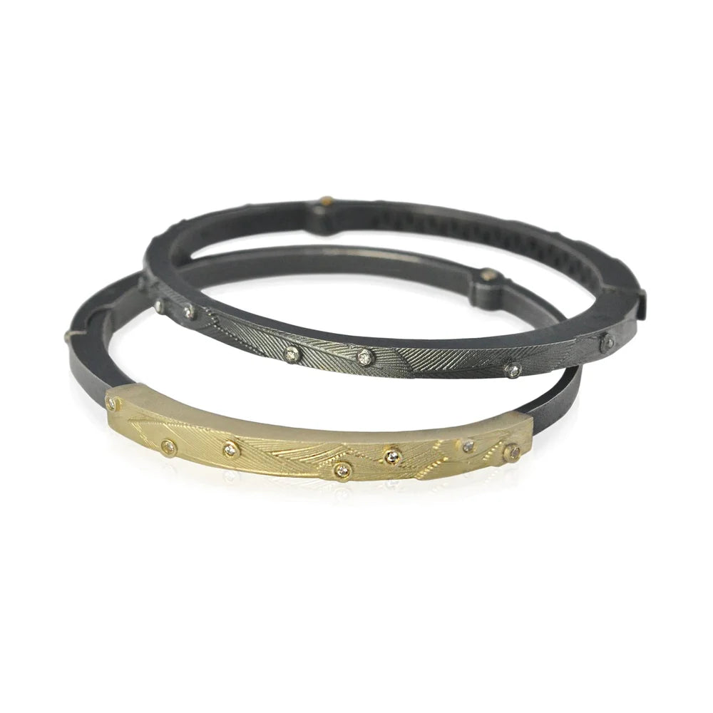 Hinged Feather Bracelets | Rebecca Myers Collection