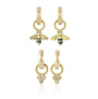 Gold Huggie Hoop Earrings with Charms | Rebecca Myers Collection