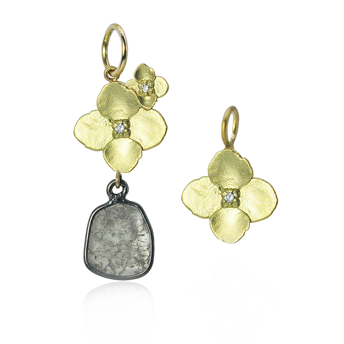 Gold & Diamond Hydrangea Charms | Rebecca Myers Collection