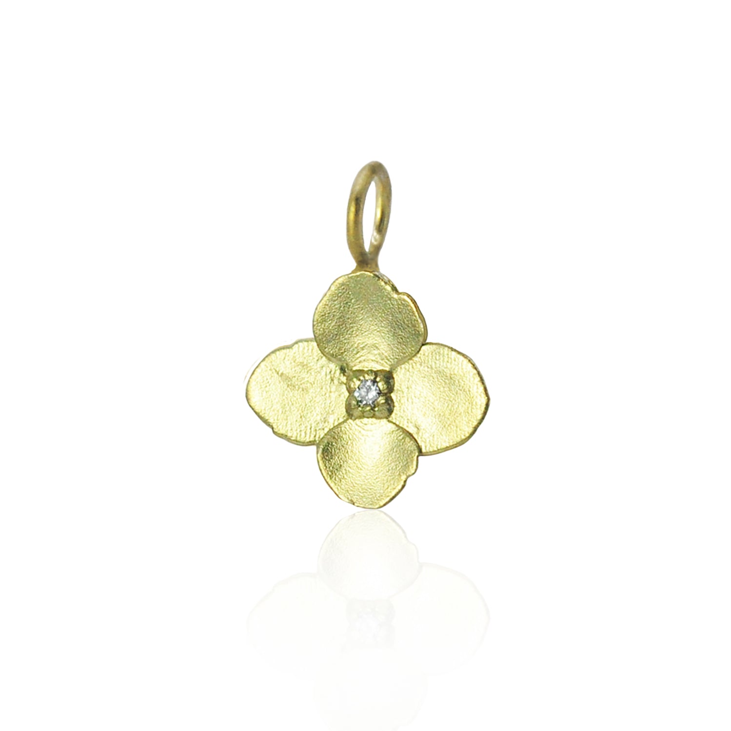 Gold & Diamond Hydrangea Charm | Rebecca Myers Collection