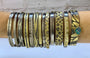 Starry Night Hinged Gold and Silver Bracelet with Diamonds | Rebecca Myers Collection
