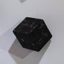 Angled Cube Cascade by Lori Katz, black cube | Rebecca Myers Collection