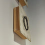 White Wall Square with Large Wire Ring by Lori Katz, profile view | Rebecca Myers Collection