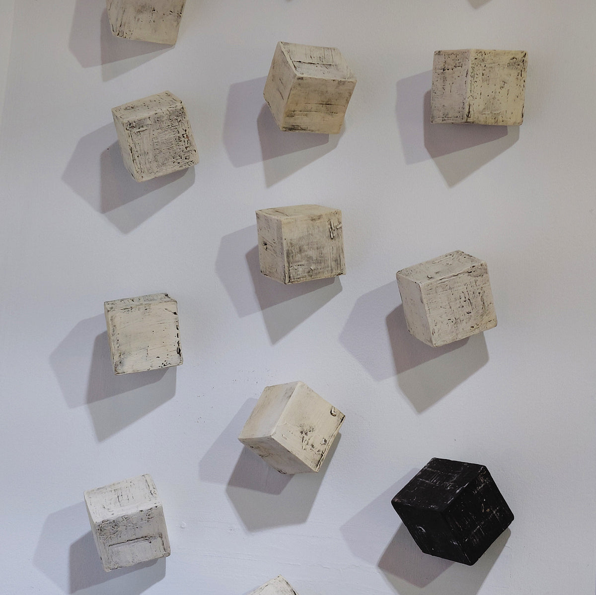 Angled Cube Cascade by Lori Katz, complete set close up| Rebecca Myers Collection