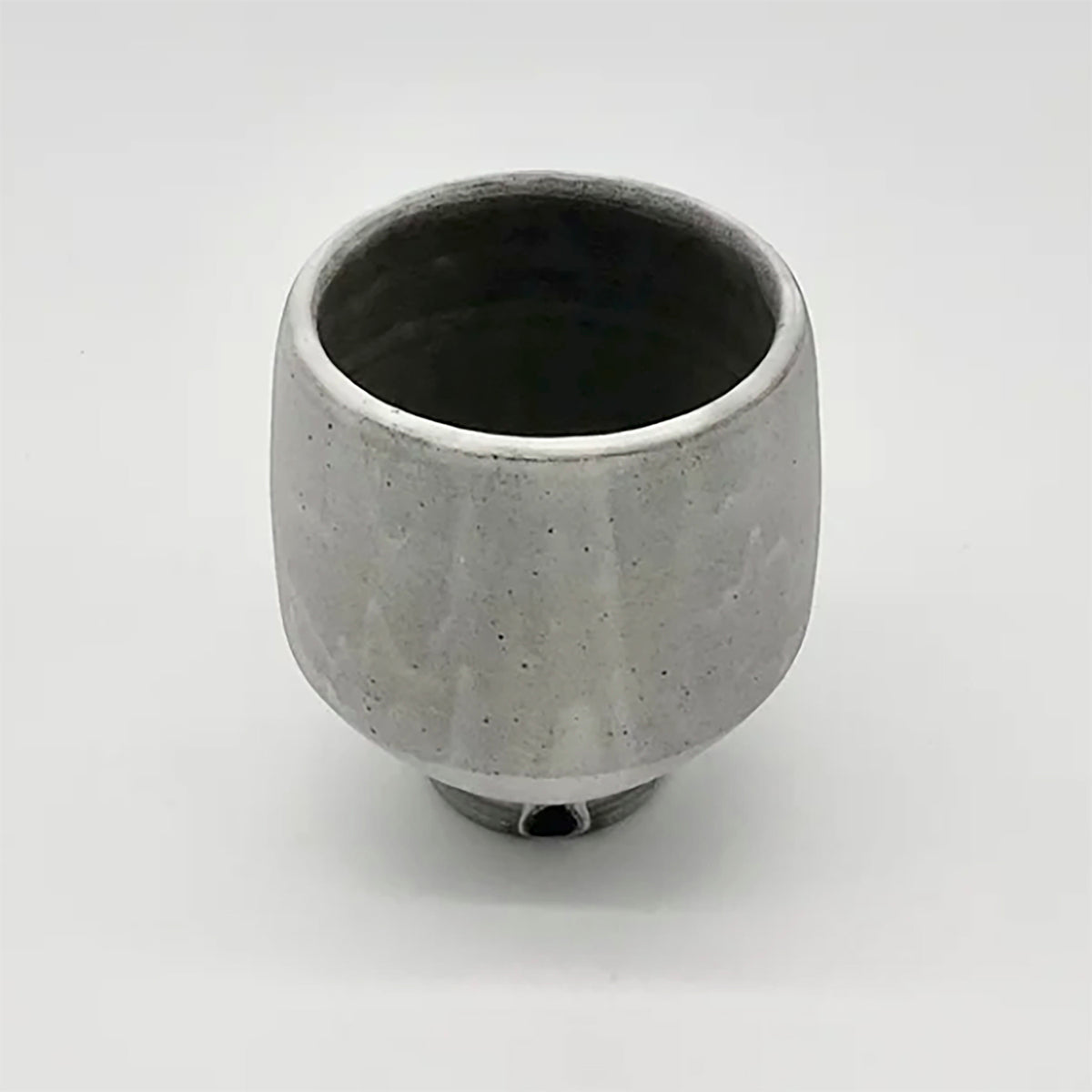 White Ceramic Wine Cup, top view | Rebecca Myers Collection