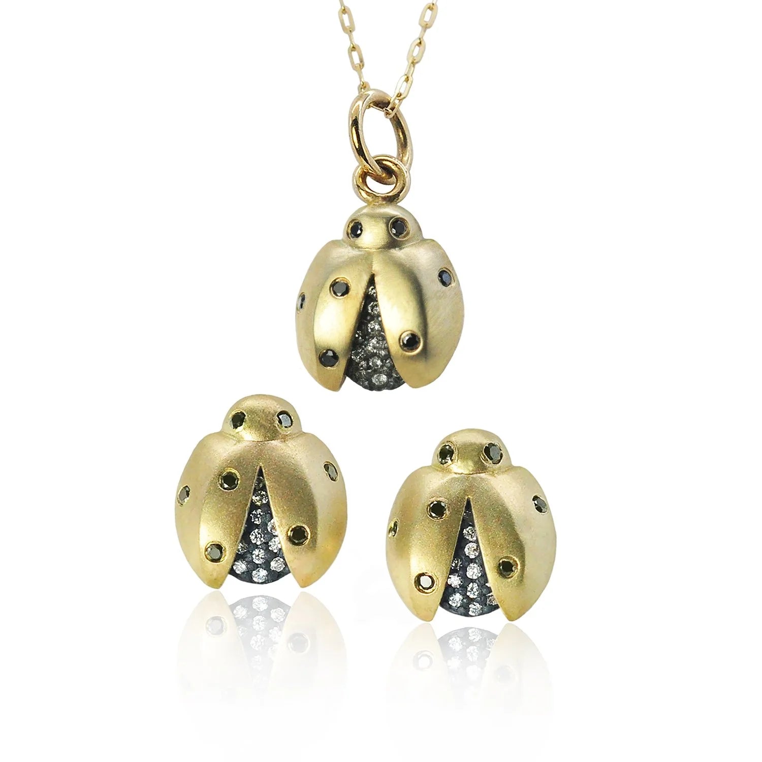 Ladybug Necklace and Earrings | Rebecca Myers Collection
