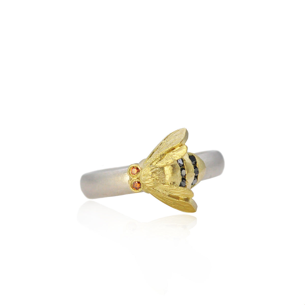 Gold & Silver Bee and Flower Stacking Rings
