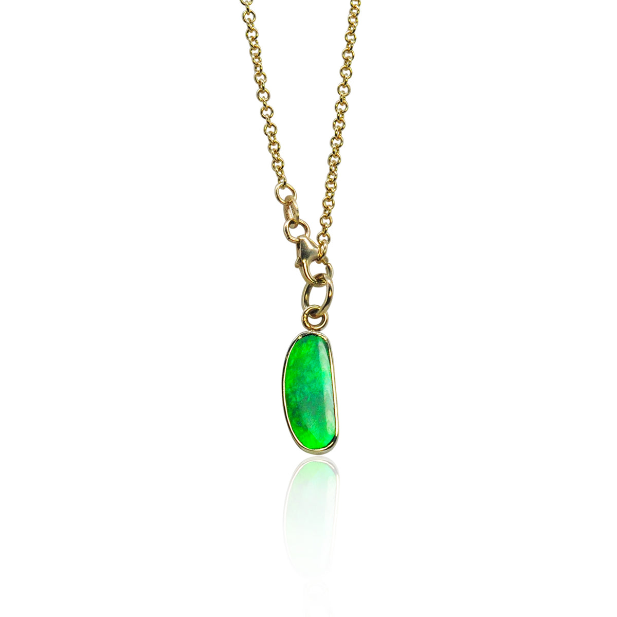 Large Boulder Opal Charm on Cable Chain | Rebecca Myers Collection