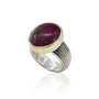 Oval Pink Tourmaline Cabochon Ring | Rebecca Myers Collection