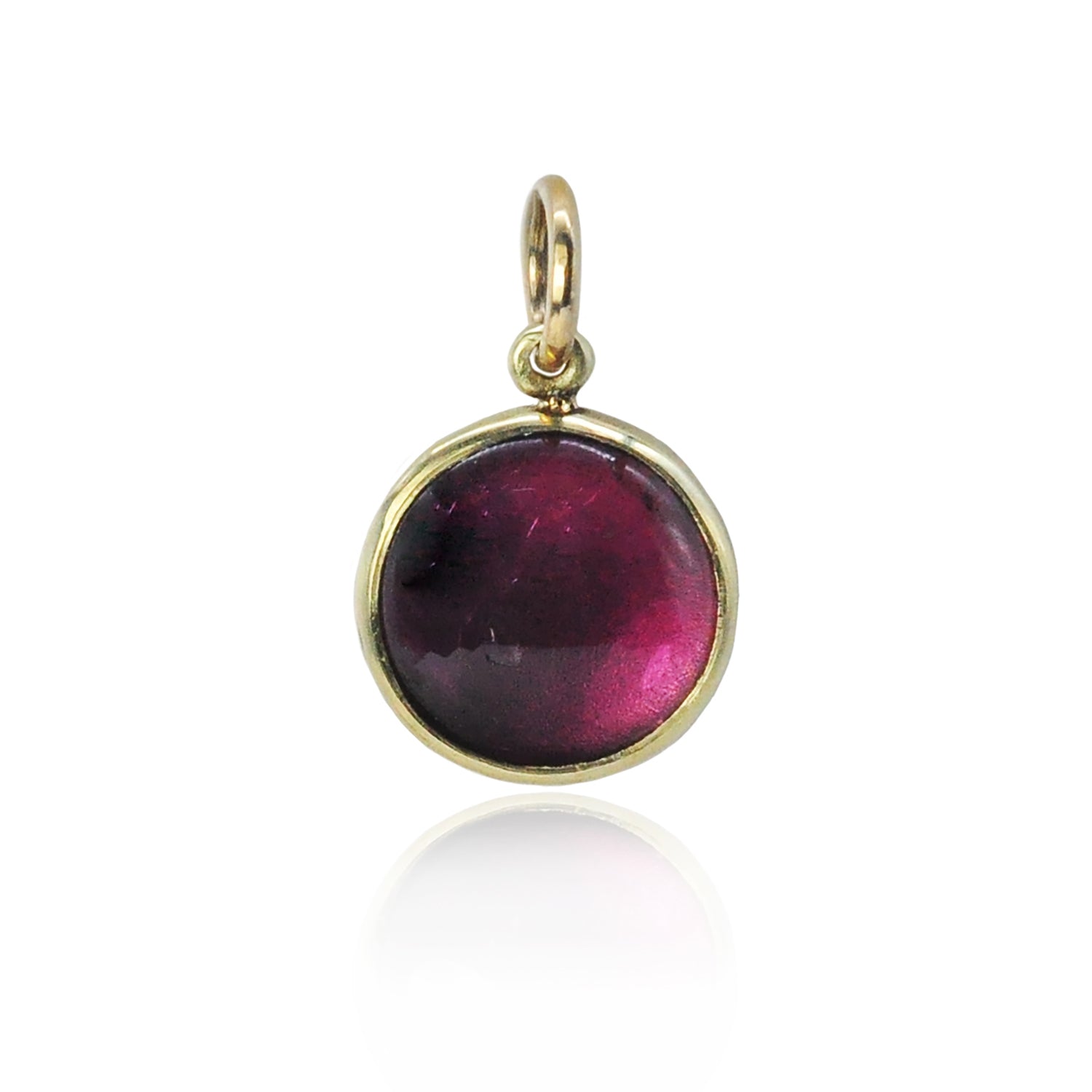 Round Pink Tourmaline Charm | Rebecca Myers Collection