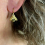 Medium Bumble Bee Earrings on white female model | Rebecca Myers Collection