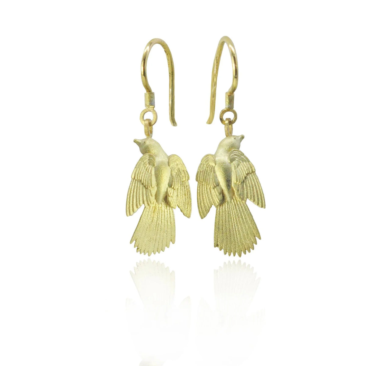 Gold Bird Earrings