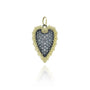 Large Framed Pave Diamond Heart Pendant only | Rebecca Myers Collection