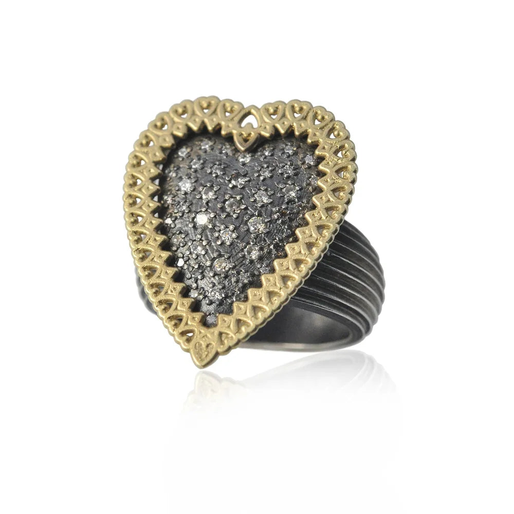 Framed Heart Rings | Rebecca Myers Collection