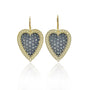 Large Framed Pave Diamond Heart Earrings | Rebecca Myers Collection