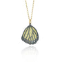 Gold & Silver Monarch Butterfly Wing Pendants with Scattered Diamonds | Rebecca Myers Collection