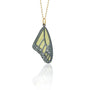 Gold & Silver Monarch Butterfly Wing Pendant with Scattered Diamonds | Rebecca Myers Collection