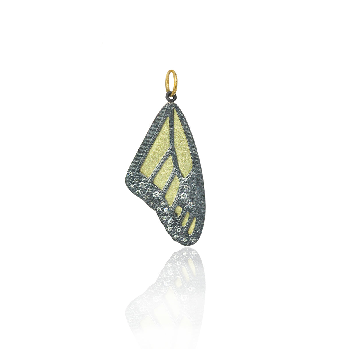 Gold & Silver Monarch Butterfly Top Wing Pendant | Rebecca Myers Collection