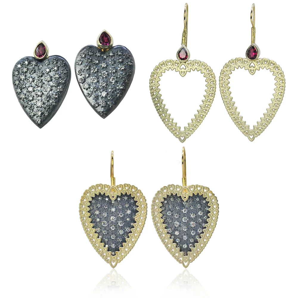Large Heart Earrings | Rebecca Myers Collection