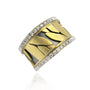 Gold & Silver Monarch Butterfly Print and Diamond Ring, Wide | Rebecca Myers Collection