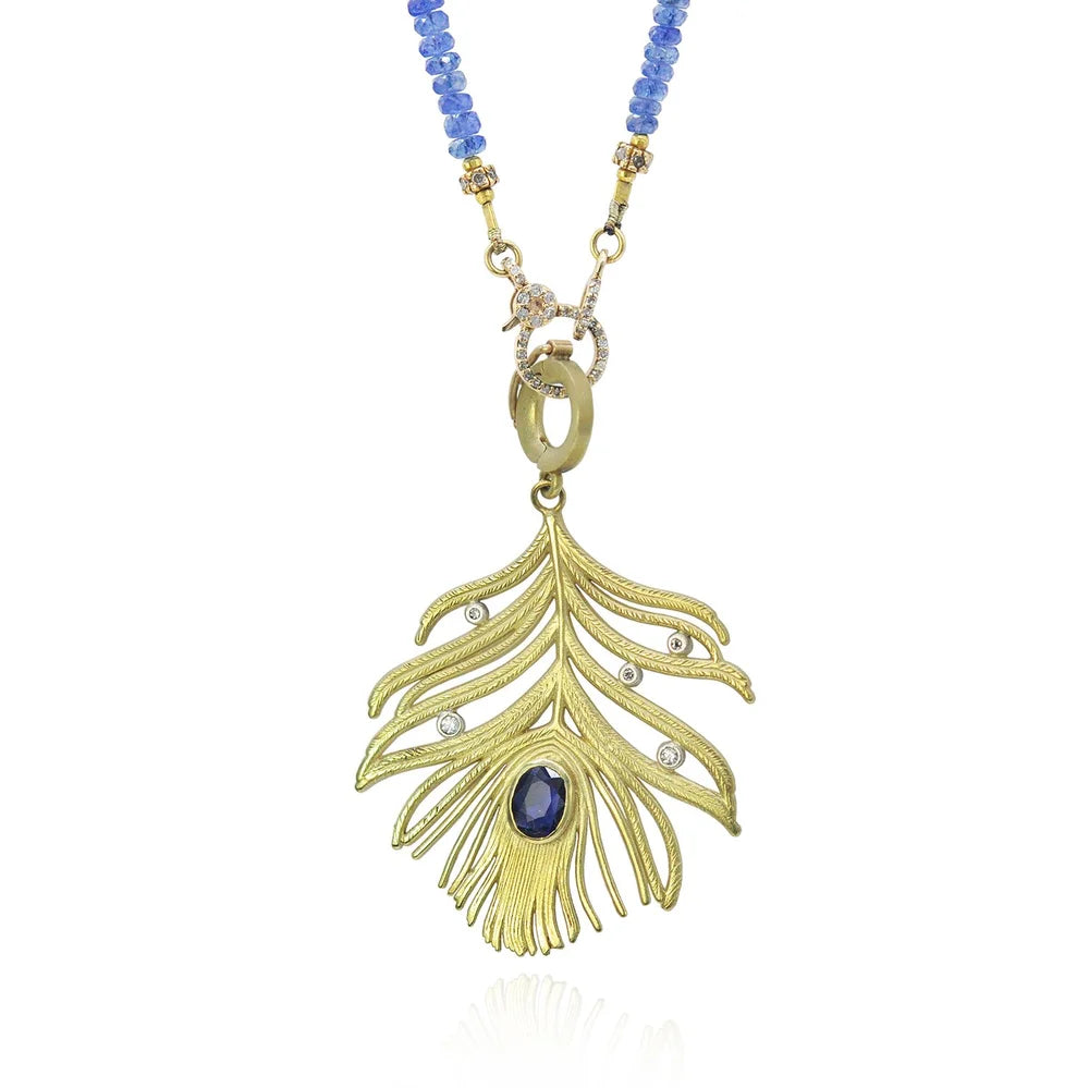 Peacock Feather Necklace | Rebecca Myers Collection