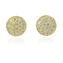 Large Gold Pave Disc Earrings | Rebecca Myers Collection