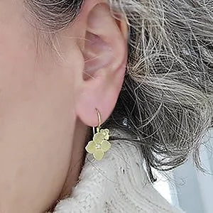 Gold Hydrangea Earrings | Rebecca Myers Collection