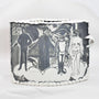 Black & White Graphic Porcelain Vase by Mimi Logothetis back view | Rebecca Myers Collection