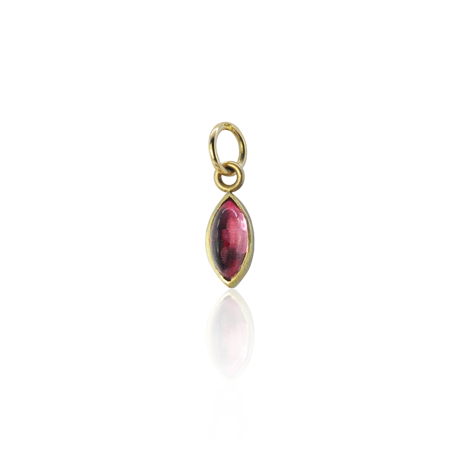 Pink Tourmaline Marquise Cut Cabochoon Charm | Rebecca Myers Collection