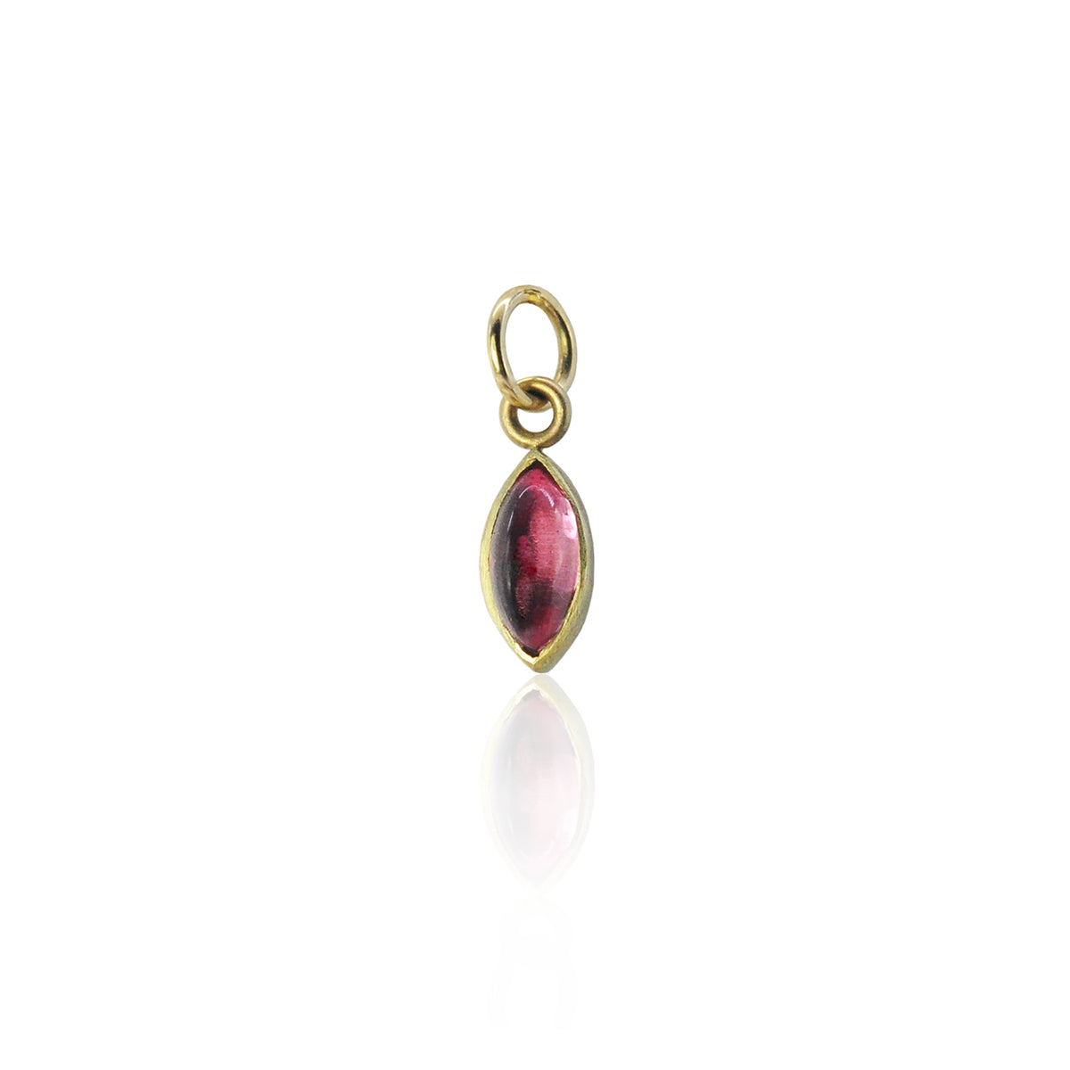 Pink Tourmaline Marquise Cut Cabochoon Charm | Rebecca Myers Collection