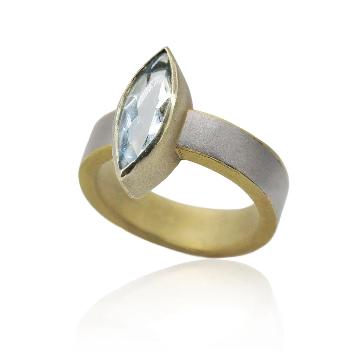 Marquise Cut Aquamarine Gemstone Ring | Rebecca Myers Collection