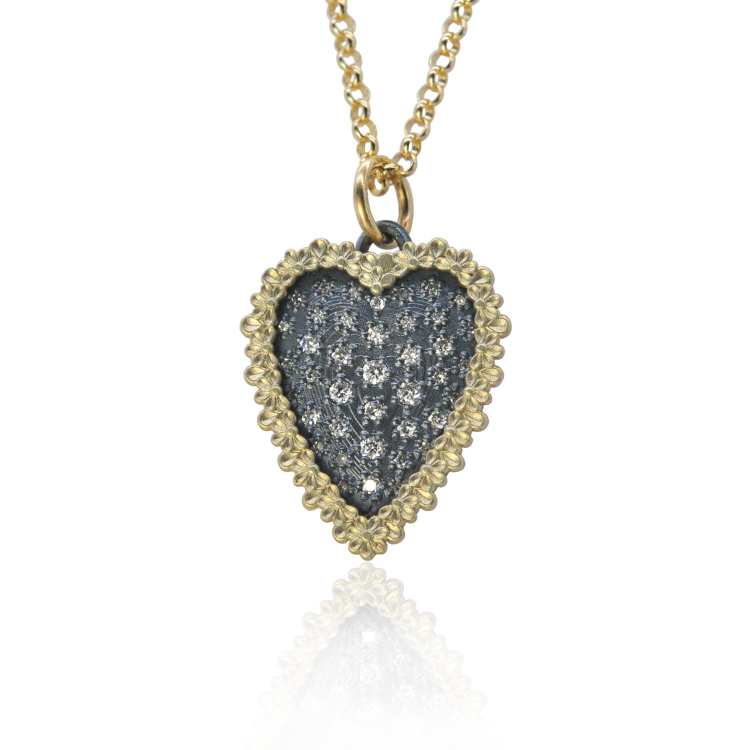 Medium Framed Pave Diamond Necklace | Rebecca Myers Collection