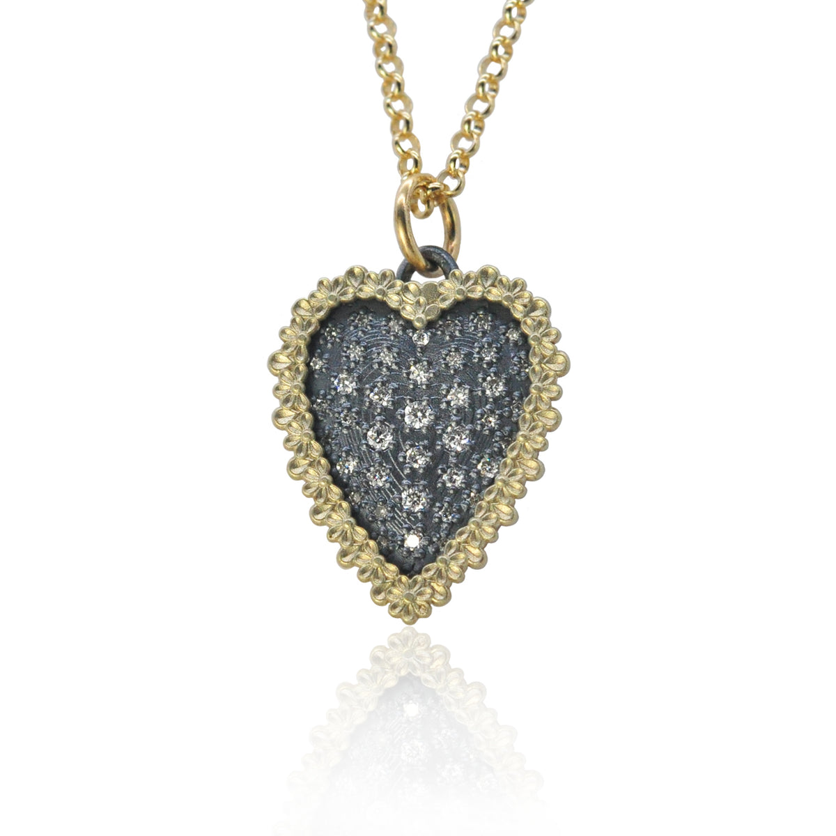 Medium Framed Pave Diamond Necklace | Rebecca Myers Collection