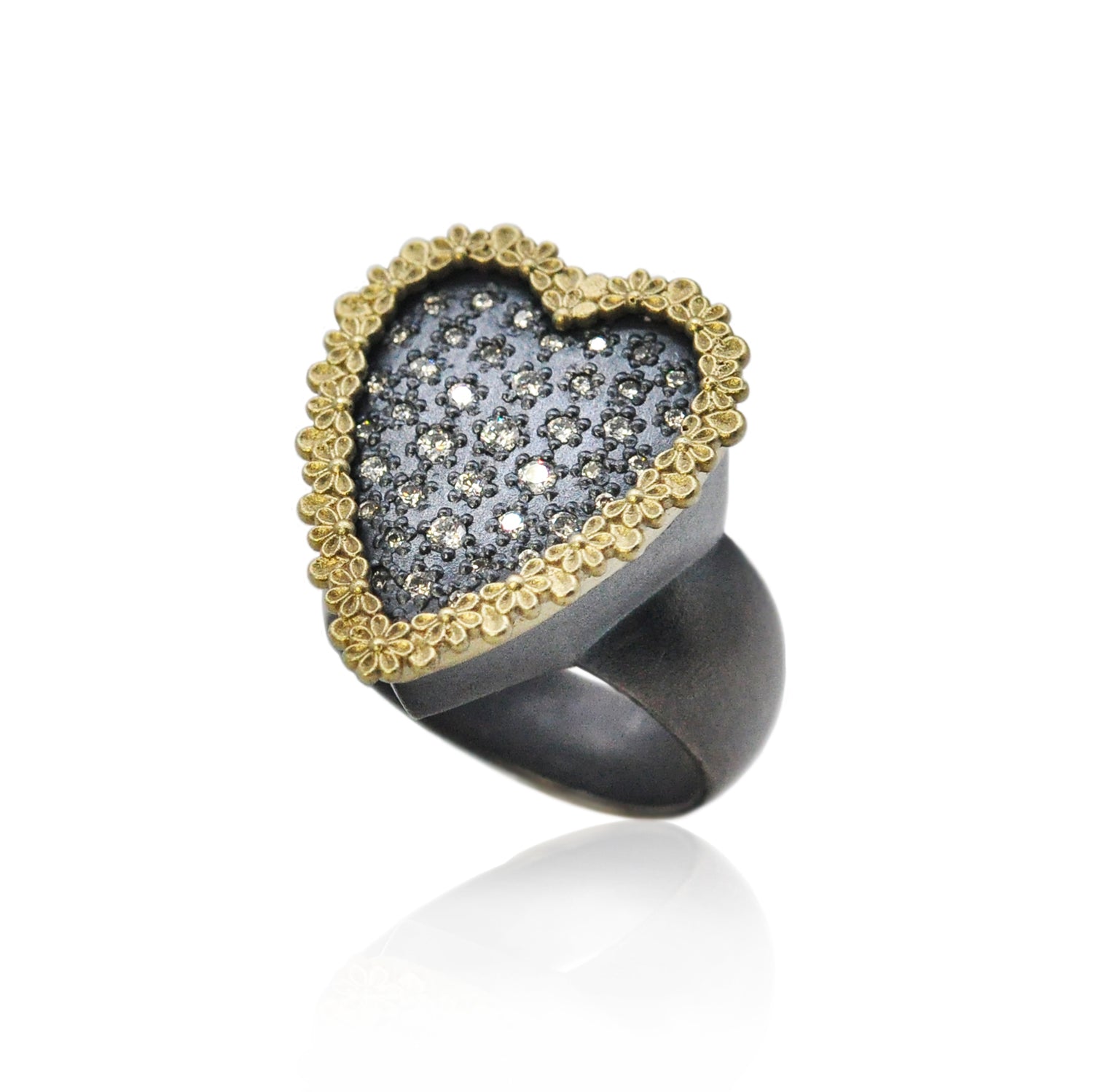 Medium Framed Pave Diamond Ring | Rebecca Myers Collection