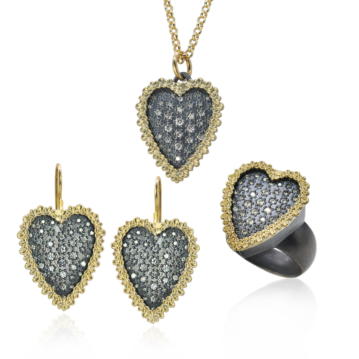 Medium Framed Pave Diamond Set | Rebecca Myers Collection